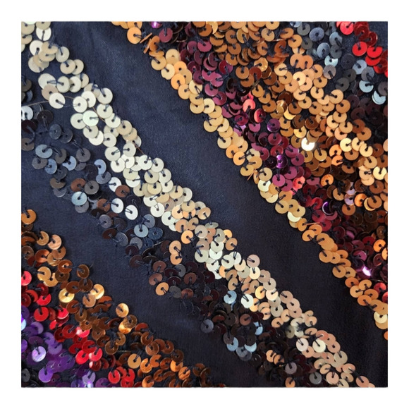 New SCALA silk navy blue with sequins Homecoming Cocktail Dress size 6 - Picture 2 of 11